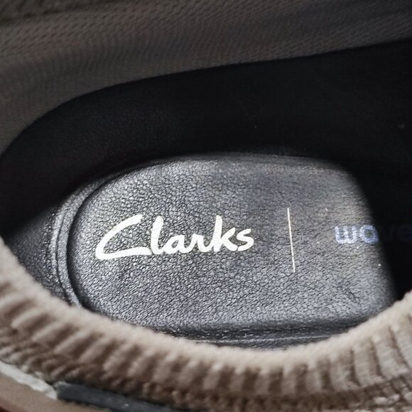 Clarks Wave 2.0 Step knit slip-on sneakers women's sz 10 stone colour waterproof - Picture 7 of 16